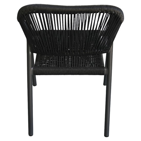 Πολυθρόνα Κήπου  MOOREA Ανθρακί Αλουμίνιο/Rattan 58x56x79cm
