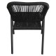Πολυθρόνα Κήπου  MOOREA Ανθρακί Αλουμίνιο/Rattan 58x56x79cm