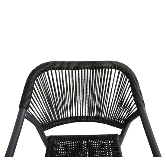 Πολυθρόνα Κήπου  MOOREA Ανθρακί Αλουμίνιο/Rattan 58x56x79cm