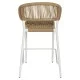 Σκαμπό Bar  CEBU Λευκό/Φυσικό Αλουμίνιο/Rattan 60x60x99cm