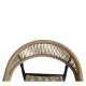 Πολυθρόνα Κήπου  MALINDI Μαύρο/Φυσικό Αλουμίνιο/Rattan 56x56x78cm