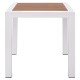 Τραπέζι Κήπου  LOMBOK Λευκό/Καρυδί Αλουμίνιο/Polywood 45x45x45.5cm