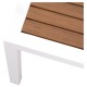 Τραπέζι Κήπου  LOMBOK Λευκό/Καρυδί Αλουμίνιο/Polywood 45x45x45.5cm