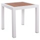 Τραπέζι Κήπου  LOMBOK Λευκό/Καρυδί Αλουμίνιο/Polywood 45x45x45.5cm