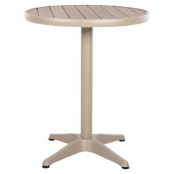 Τραπέζι Κήπου  RAROTONGA Μπεζ Αλουμίνιο/Polywood Φ60x70cm
