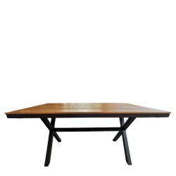 Τραπέζι Κήπου  COMINO Καρυδί/Ανθρακί Αλουμίνιο/Polywood 150x90x74cm