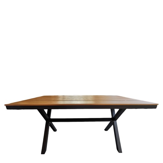 Τραπέζι Κήπου  COMINO Καρυδί/Ανθρακί Αλουμίνιο/Polywood 150x90x74cm