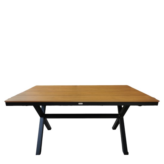 Τραπέζι Κήπου  COMINO Καρυδί/Ανθρακί Αλουμίνιο/Polywood 150x90x74cm