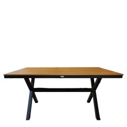 Τραπέζι Κήπου  COMINO Καρυδί/Ανθρακί Αλουμίνιο/Polywood 150x90x74cm