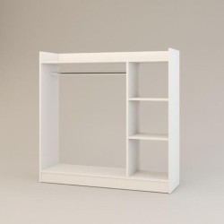 Κρεμάστρα Δαπέδου  ZOLA Λευκό Μοριοσανίδα/Μέταλλο 123.6x35x120cm