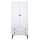 Ντουλάπα Δίφυλλη AMARI Λευκό Μοριοσανίδα 82x48x180cm Ντουλάπα Δίφυλλη AMARI Λευκό Μοριοσανίδα 82x48x180cm
