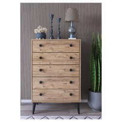 Συρταριέρα  AMARI Δρυς Μοριοσανίδα 72x43x114cm Συρταριέρα  AMARI Δρυς Μοριοσανίδα 72x43x114cm