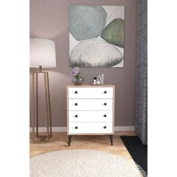 Συρταριέρα  AMARI Δρυς/Λευκό Μοριοσανίδα 72x43x96cm