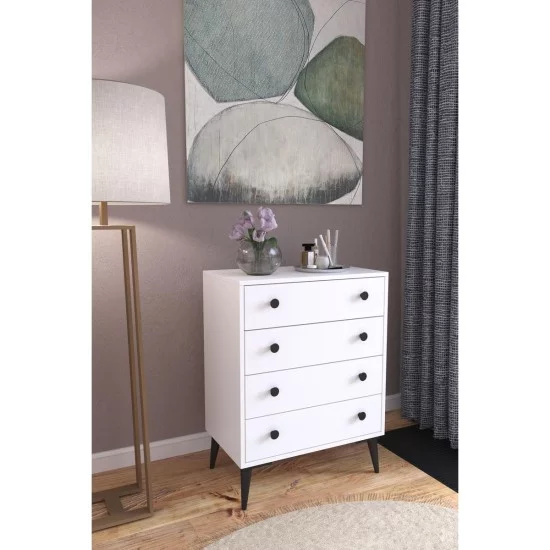 Συρταριέρα  AMARI Λευκό Μοριοσανίδα 72x43x96cm