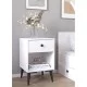 Κομοδίνο AMARI Λευκό Μοριοσανίδα 43x43x67.5cm Κομοδίνο AMARI Λευκό Μοριοσανίδα 43x43x67.5cm