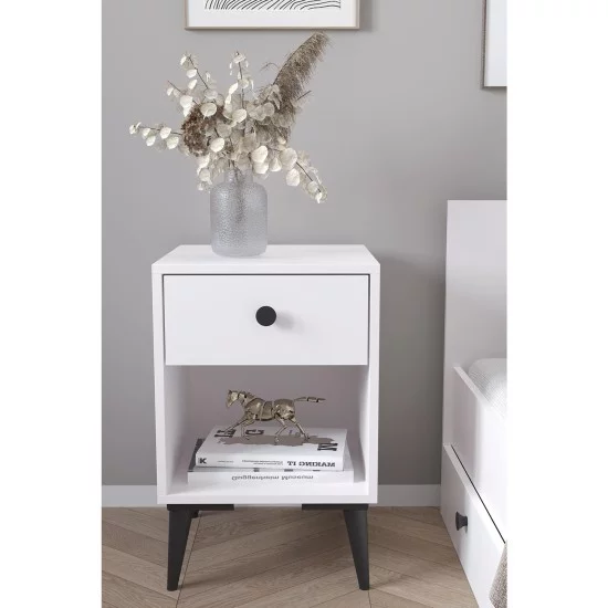 Κομοδίνο AMARI Λευκό Μοριοσανίδα 43x43x67.5cm Κομοδίνο AMARI Λευκό Μοριοσανίδα 43x43x67.5cm