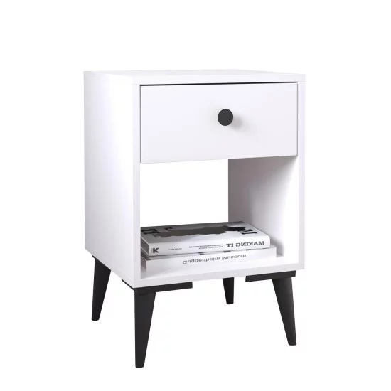 Κομοδίνο AMARI Λευκό Μοριοσανίδα 43x43x67.5cm Κομοδίνο AMARI Λευκό Μοριοσανίδα 43x43x67.5cm