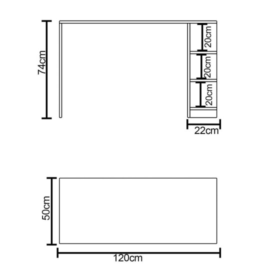 Γραφείο HADIZA Λευκό/Δρυς Μοριοσανίδα 120x50x74cm Γραφείο HADIZA Λευκό/Δρυς Μοριοσανίδα 120x50x74cm