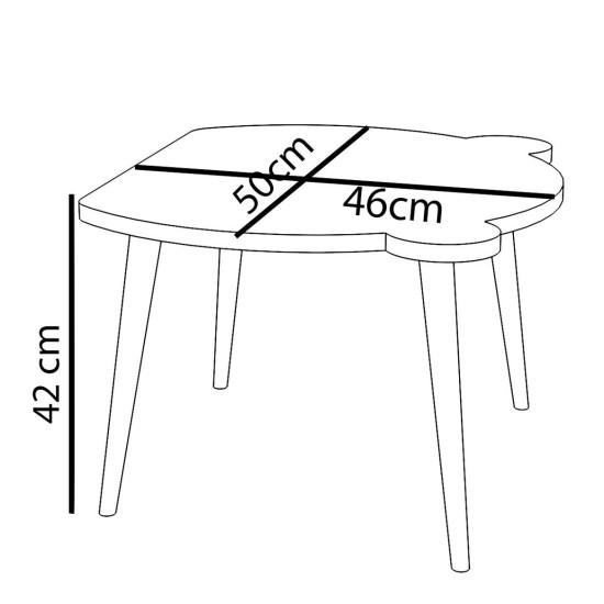 Τραπεζάκι Παιδικό  AMAHLE Με Κάθισμα Μπλε MDF/Ξύλο 46x50x42cm