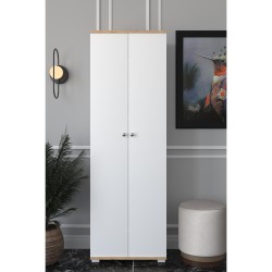 Ντουλάπι  ROSELINE Λευκό/Δρυς Μοριοσανίδα 50x30x183cm Ντουλάπι  ROSELINE Λευκό/Δρυς Μοριοσανίδα 50x30x183cm