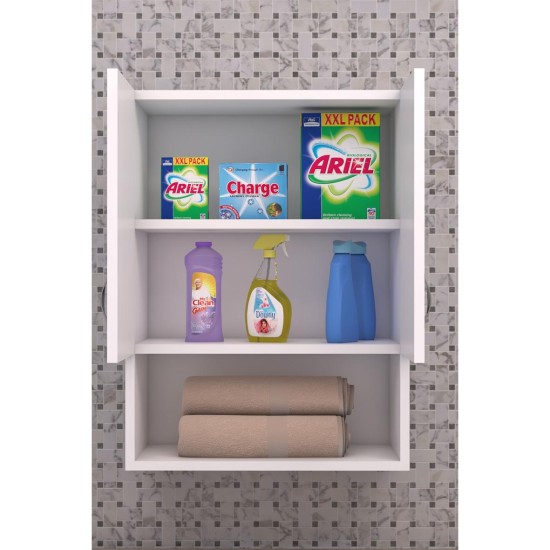 Ντουλάπι Μπάνιου SAMENTHA Λευκό Μοριοσανίδα 55x30x70cm Ντουλάπι Μπάνιου SAMENTHA Λευκό Μοριοσανίδα 55x30x70cm