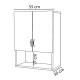 Ντουλάπι Μπάνιου SAMENTHA Λευκό Μοριοσανίδα 55x30x70cm Ντουλάπι Μπάνιου SAMENTHA Λευκό Μοριοσανίδα 55x30x70cm