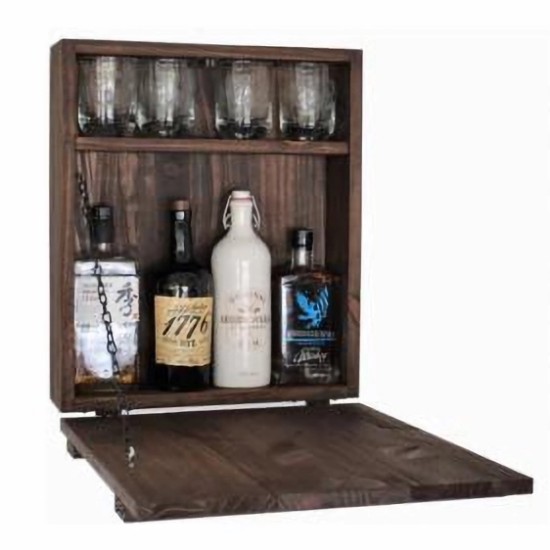 Mini Bar  JESSICA Καρυδί Ξύλο 42x15x46cm