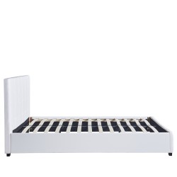 Κρεβάτι  ABELIA Λευκό PU 214.5x170x100cm (Στρώμα 160x200cm)