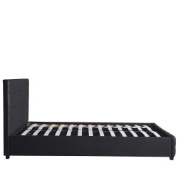 Κρεβάτι  ABELIA Μαύρο PU 214.5x170x100cm (Στρώμα 160x200cm) Κρεβάτι  ABELIA Μαύρο PU 214.5x170x100cm (Στρώμα 160x200cm)