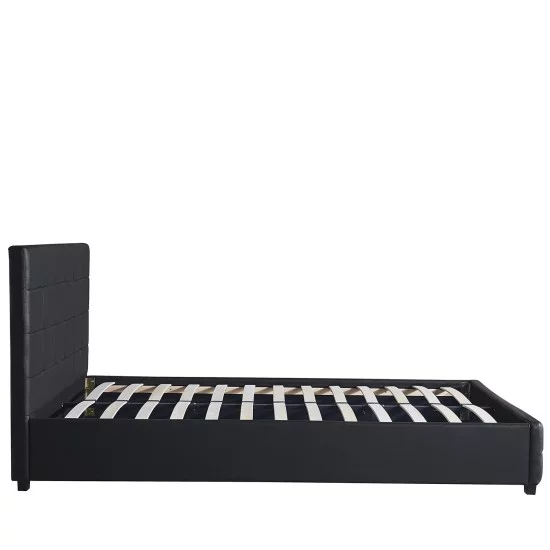 Κρεβάτι  ABELIA Μαύρο PU 214.5x170x100cm (Στρώμα 160x200cm)