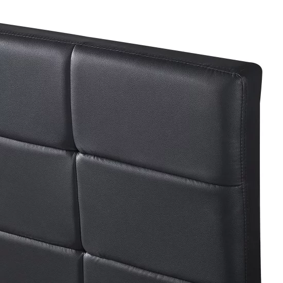 Κρεβάτι  ABELIA Μαύρο PU 214.5x170x100cm (Στρώμα 160x200cm)