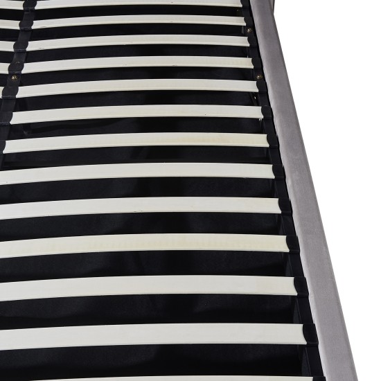 Κρεβάτι Διπλό ACAENA Γκρι Βελούδο 224x182.5x97cm (Στρώμα 160x200cm) Κρεβάτι Διπλό ACAENA Γκρι Βελούδο 224x182.5x97cm (Στρώμα 160x200cm)