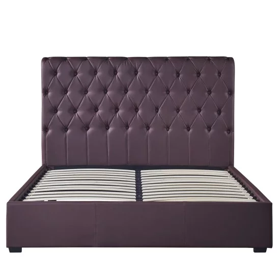 Κρεβάτι  ARABIS Καφέ PU 220x160.5x120cm (Στρώμα 150x200cm)