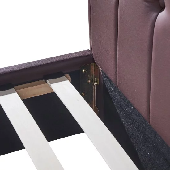 Κρεβάτι  ARABIS Καφέ PU 220x160.5x120cm (Στρώμα 150x200cm)