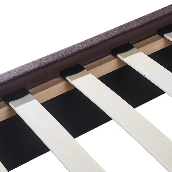 Κρεβάτι  ARABIS Καφέ PU 220x160.5x120cm (Στρώμα 150x200cm)