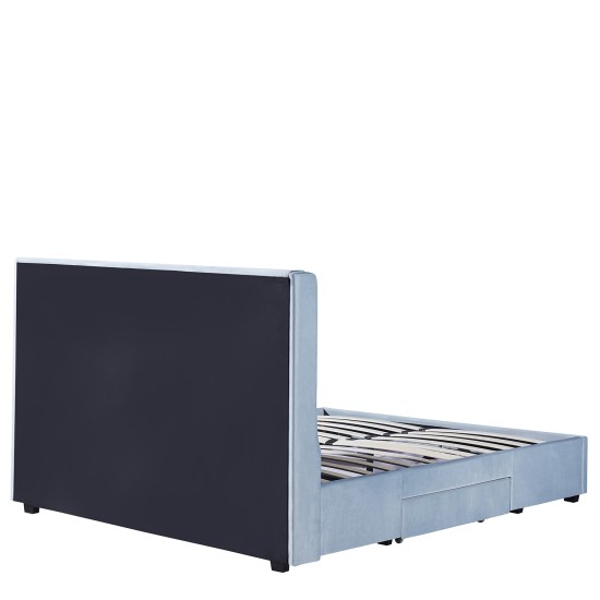 Κρεβάτι Διπλό ANNONA Γαλάζιο Βελούδο 217x175x117.5cm (Στρώμα 160x200cm) Κρεβάτι Διπλό ANNONA Γαλάζιο Βελούδο 217x175x117.5cm (Στρώμα 160x200cm)