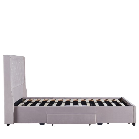 Κρεβάτι Διπλό ANNONA Ivory Βελούδο 217x175x117.5cm (Στρώμα 160x200cm) Κρεβάτι Διπλό ANNONA Ivory Βελούδο 217x175x117.5cm (Στρώμα 160x200cm)