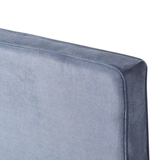 Κρεβάτι Μονό  TULIP Σκούρο Γκρι Βελούδο 206.5x100.5x110cm (Στρώμα 90x190cm)