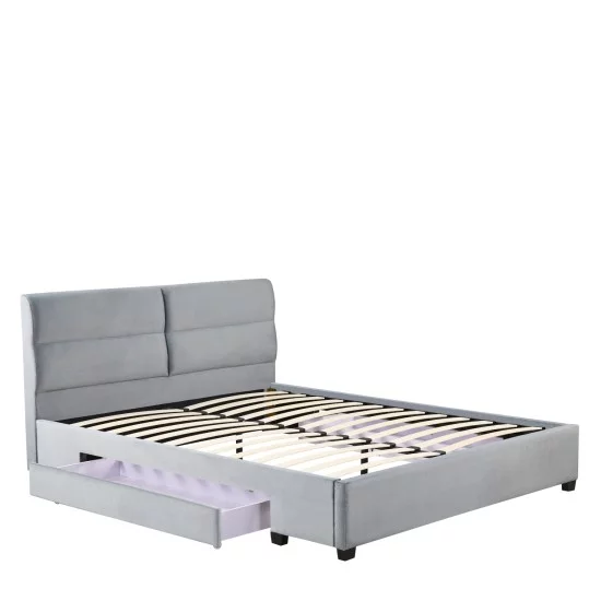 Κρεβάτι Διπλό PRODREAM Γκρι Ύφασμα 206x169x96cm (Στρώμα 160x200cm) Κρεβάτι Διπλό PRODREAM Γκρι Ύφασμα 206x169x96cm (Στρώμα 160x200cm)