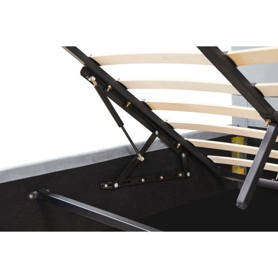 Κρεβάτι Μονό  CLOUDREST Γκρι Ύφασμα 214x127.5x109cm (Στρώμα 120x200cm)