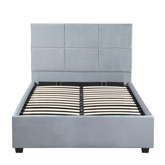 Κρεβάτι Μονό  CLOUDREST Γκρι Ύφασμα 214x127.5x109cm (Στρώμα 120x200cm)