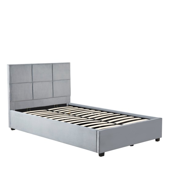 Κρεβάτι Μονό  CLOUDREST Γκρι Ύφασμα 214x127.5x109cm (Στρώμα 120x200cm)
