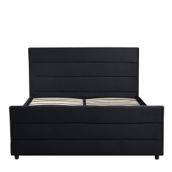 Κρεβάτι Διπλό  SLEEPSUIT Μαύρο Ύφασμα 218x172x118cm (Στρώμα 160x200cm) Κρεβάτι Διπλό  SLEEPSUIT Μαύρο Ύφασμα 218x172x118cm (Στρώμα 160x200cm)