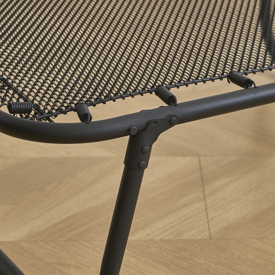 Κρεβάτι Σπαστό  FLEXREST Με Στρώμα Πάχους 12cm Μαύρο Μέταλλο 180x80x33cm