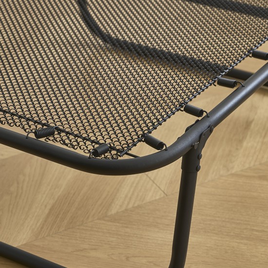 Κρεβάτι Σπαστό  FLEXREST Με Στρώμα Πάχους 12cm Μαύρο Μέταλλο 180x80x33cm