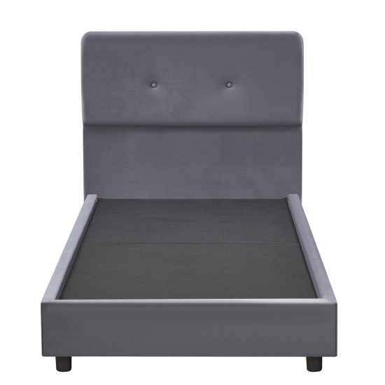 Κρεβάτι Μονό  TAMAHAWK Γκρι Ύφασμα Για Στρώμα 90x200cm