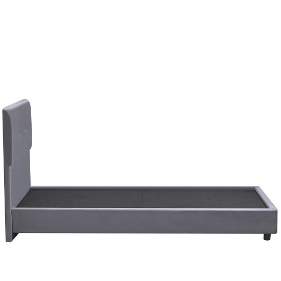 Κρεβάτι Μονό  TAMAHAWK Γκρι Ύφασμα Για Στρώμα 90x200cm