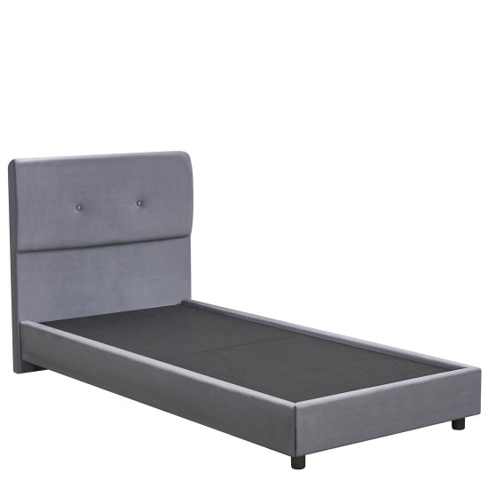 Κρεβάτι Μονό  TAMAHAWK Γκρι Ύφασμα Για Στρώμα 90x200cm
