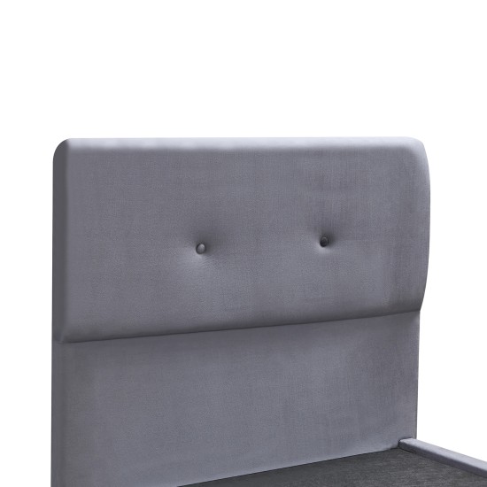 Κρεβάτι Μονό  TAMAHAWK Γκρι Ύφασμα Για Στρώμα 90x200cm