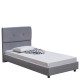 Κρεβάτι Μονό  TAMAHAWK Γκρι Ύφασμα Για Στρώμα 90x200cm